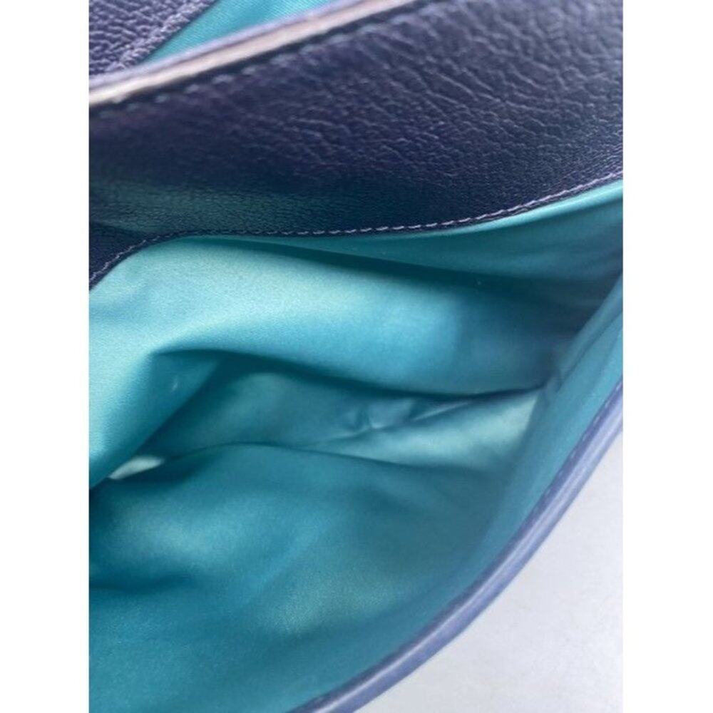 Coach Pinnacle Eva Satchelshoulder Limited Edition Satchel Blackblue Lea… - Picture 5 of 10